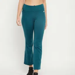 Clovia Teal Regular Fit Sports Track Pants-image-27
