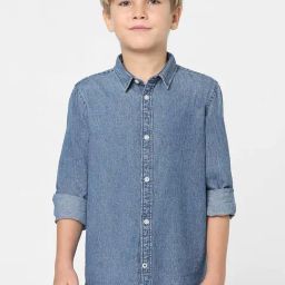 Jack & Jones Junior Blue Cotton Regular Fit Full Sleeves Shirt-image-12
