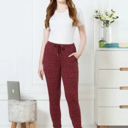 Van Heusen Brown Printed Joggers-image-70