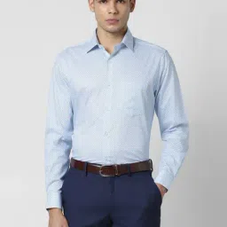 Van Heusen White Cotton Regular Fit Printed Shirt-picture-37