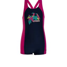 Speedo Kids Navy & Pink Printed Swimsuit-image-92