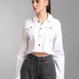 KZ07 by Kazo White Denim Jacket-image-18