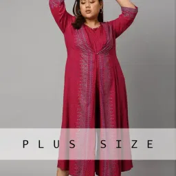 W Pink Printed A-Line Jumpsuit-image-47