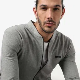 Campus Sutra Grey Cotton Regular Fit Jacket-picture-41
