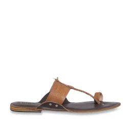 Biba Women's Brown Toe Ring Sandals-image-46