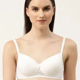Leading Lady White Full Coverage T-Shirt Bra-46