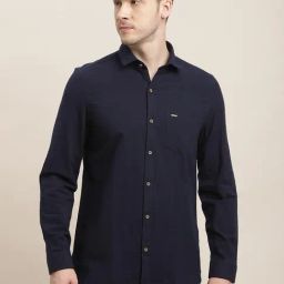 Turtle Blue Khadi Slim Fit Shirt-image-95