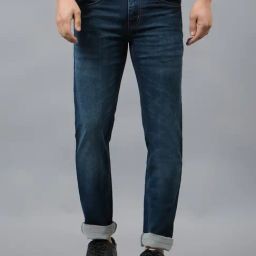 Cantabil Blue Denim Regular Fit Solid Jeans-image-14