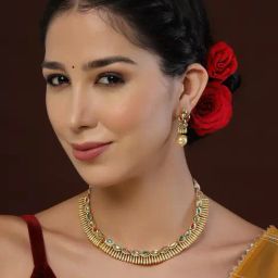 Panash Gold Plated Artificial Stone Studded Jewellery Set-22