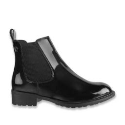 Mochi Women's Black Pat Chelsea Boots-image-29
