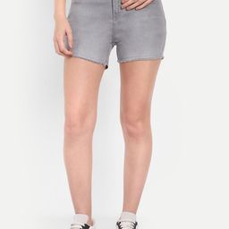 COSMIC Women Slim Fit High-Rise Denim Shorts-image-38