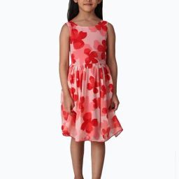 Creative Kid's Girls Pink Floral Dress-image-53