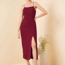 Rare Maroon Shift Dress-image-85