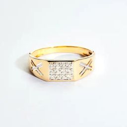 P.n.gadgil Jewellers 14k Gold Cubical Cross Casual Diamond Rings For Men-image-29