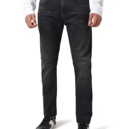 Tommy Hilfiger Slim Denim Black Lightly Washed Mid Rise Jeans-image-26