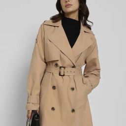 American Eagle Brown Solid Trench Coat-picture-32