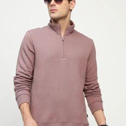 Hancock Dusty Mauve Blended Regular Fit Sweatshirt-image-28