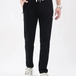 Rock.it Black Regular Fit Solid Joggers-picture-4