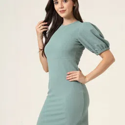 Style Quotient Puff Sleeve Bodycon Dress-image-35