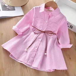INCLUD Girls Striped Shirt Dress-image-25