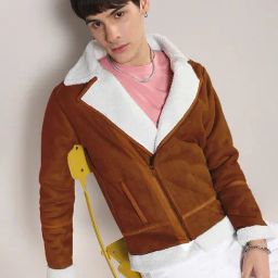 Campus Sutra Brown Regular Fit Jacket-image-98