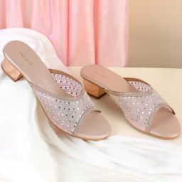 Mochi Women's Rose Gold Ethnic Sandals-image-44