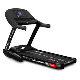 PowerMax Fitness TD-A1 (4 HP Peak) Motorised Foldable Auto-Incline Treadmill for Home User Wt. 115kg, Top Speed 14 kmph, Running image 1