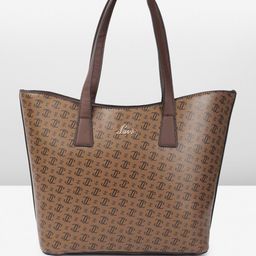 Lavie Brand Logo Printed Harper Oversized Structured Shoulder Bag-40