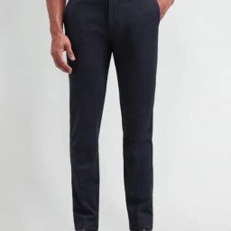 Arrow New York Navy Slim Fit Texture Trousers-picture-13