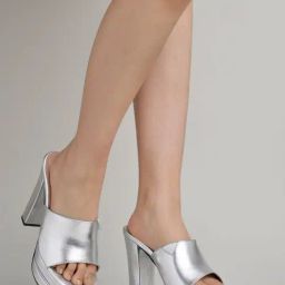 Shoetopia Women's Silver Casual Sandals-image-15