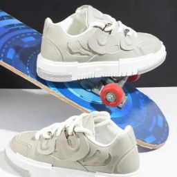 The White Pole Men's Grey Casual Sneakers-image-14