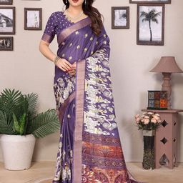Nirmohi Fashion Floral Printed Zari Saree-picture-54