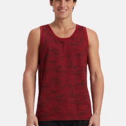 Jockey Red Cotton Print Sleeveless Vests-image-28