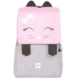 Wiki Grey & Pink Medium Backpack-image-22