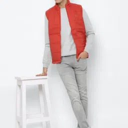 Allen Solly Red Regular Fit Texture Jacket image 5