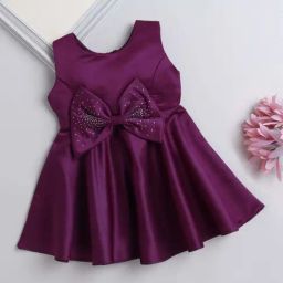 The Magic Wand Kids Purple Applique Dress-image-87