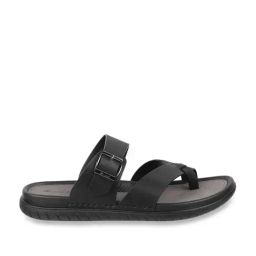 Da Vinchi by Metro Men's Black Toe Ring Sandals-picture-17
