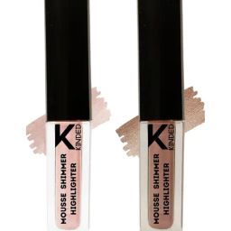 KINDED Mousse Shimmer Highlighter 01 Pink Paradise & 05 Rose Gold Combo-16