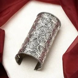 Teejh Gypsia Silver Cuffs Bracelet for Women-image-76