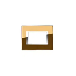 Anchor Roma Urban Clear 18 Module Starline Copper Glass Cover Plate with Base Frame & Chrome Collar, 66918MSC-25