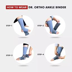 Dr. Ortho Grey Ankle Binder with Elastic Strap DSDRANKLBDR image 5