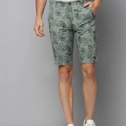 SHOWOFF Green Regular Fit Printed Shorts-image-21