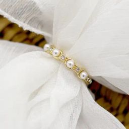 Joker & Witch Golden & White Ivory Gem Pearlacent Finger Ring-31