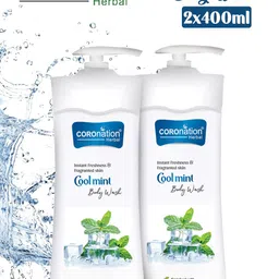 COROnation Herbal Set Of 2 Cool Mint Body Wash With Aloe Vera For Hydration- 400 ml Each-16