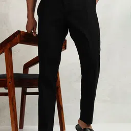HIGHLANDER Men Slim Fit Mid Rise Flat-Front Trousers-image-45
