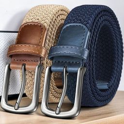 Roadster Men Pack Of 2 Leather Textured Push Pin Slim Formal Belts-picture-13