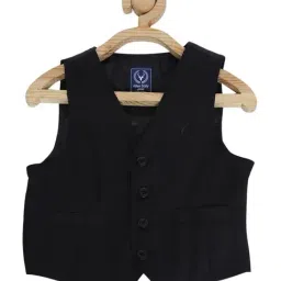 Allen Solly Black Solid Waistcoat-image-15