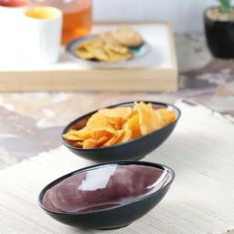 VarEesha Color Tones Black & Brown Ceramic Serving Bowl (0.3 L) - Set of 2-27