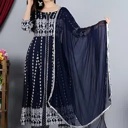 Parth Fab Women Ethnic Motifs Printed Regular Kurta with Trousers & With Dupatta-picture-38