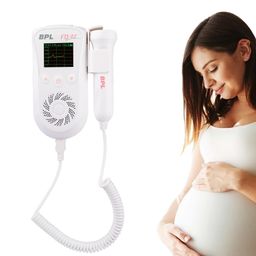 BPL Medical Technologies FD-02 Fetal Doppler Smart Noise Reduction & Heartbeat Detection Machine with in-Built Speaker for Home and Clinic Use - White image 1